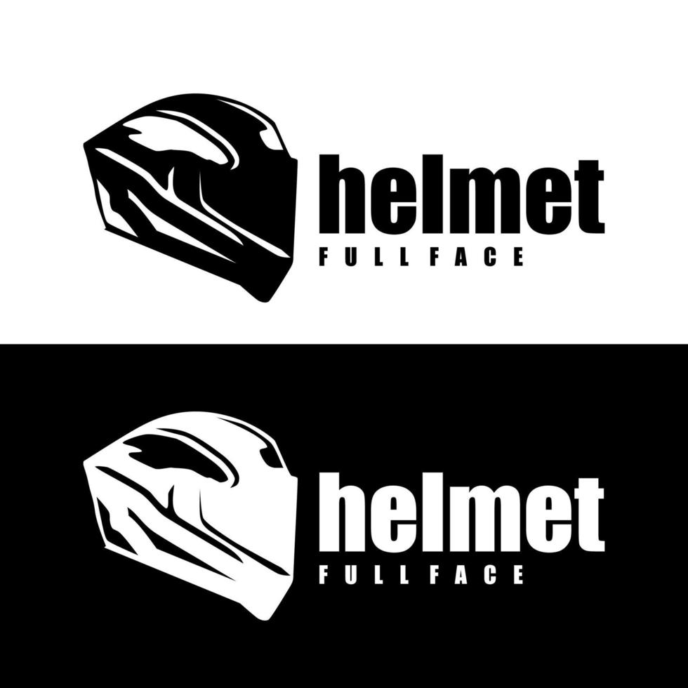 vector de logotipo de diseño de icono de cara completa de casco