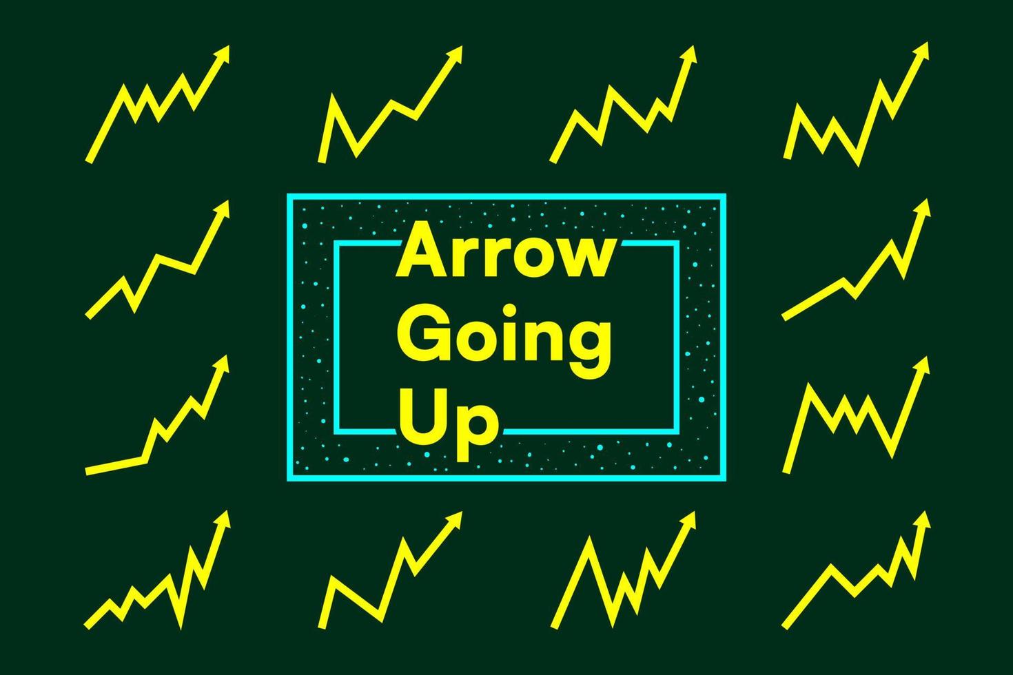 Arrow going up direction showing business growth, trend and big data. vector