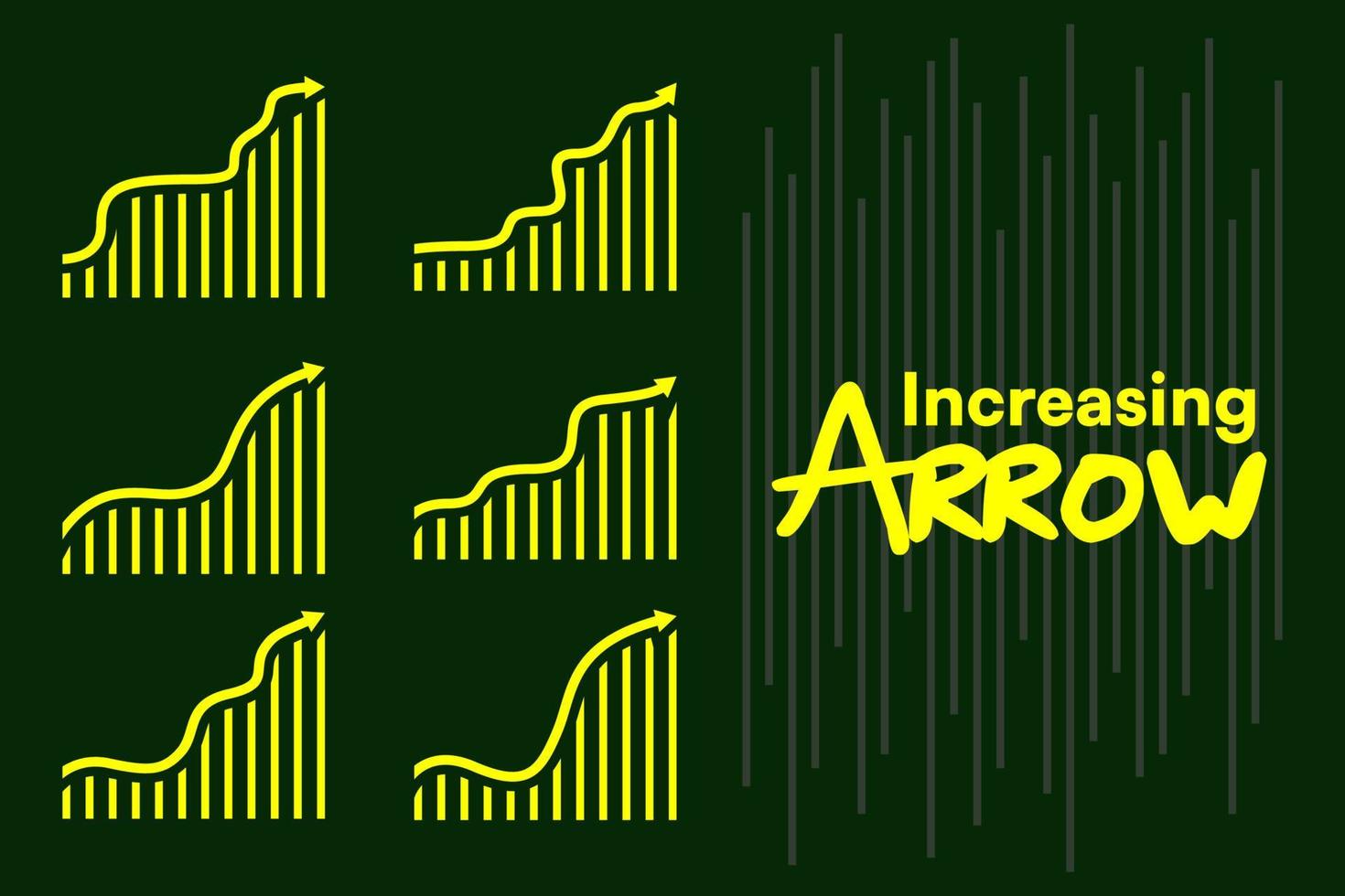 Increasing arrow chart showing upward trends for startup business. vector