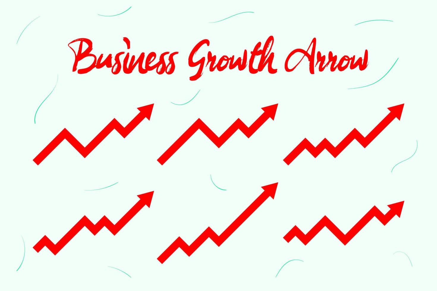 flecha que indica objetos de forma vectorial de crecimiento empresarial. vector