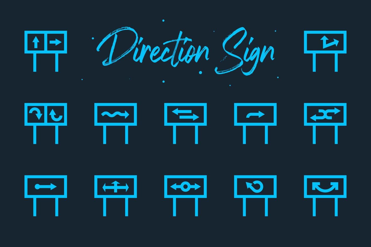 Direction sign for easy navigational way in and out vector arrow.