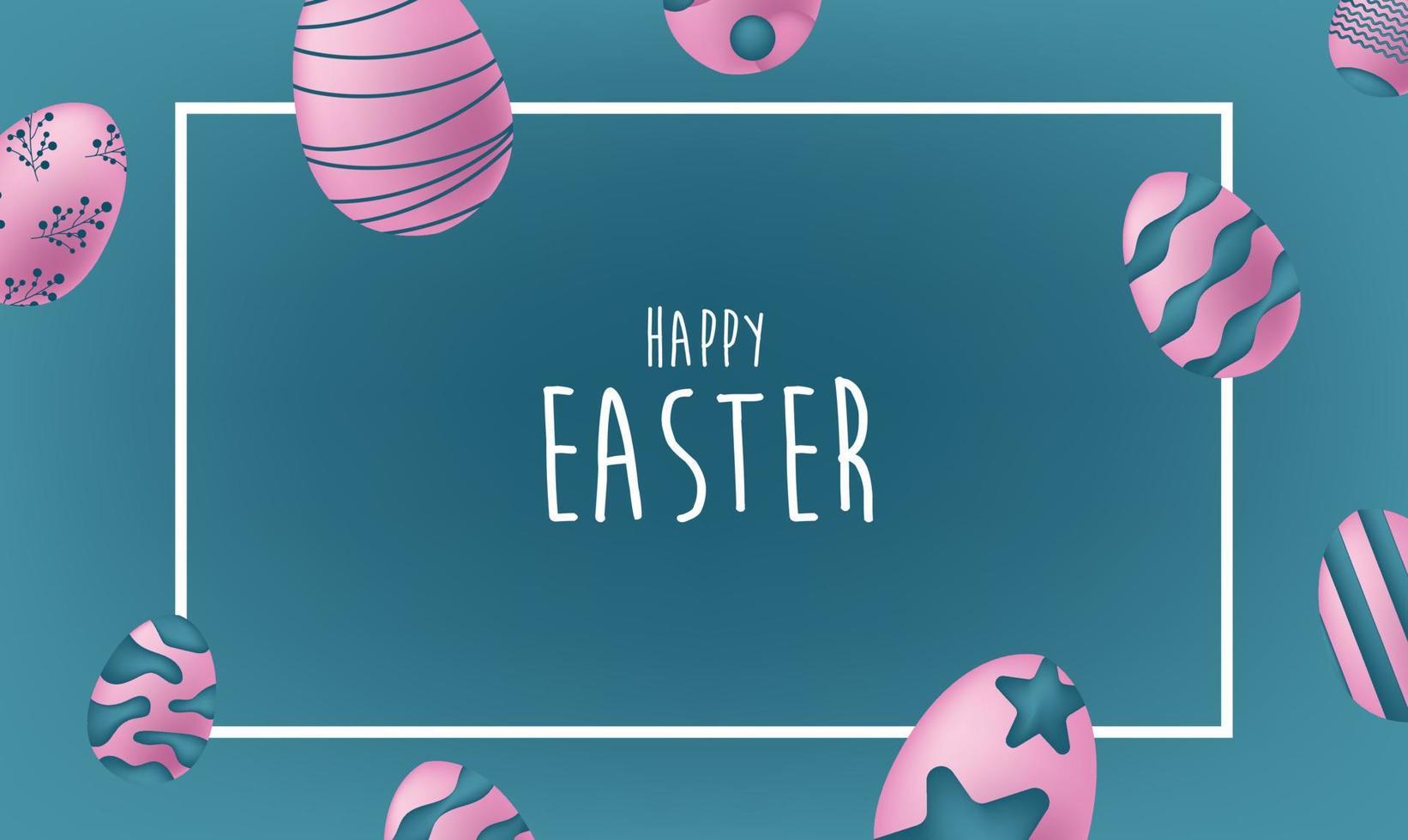 wallpaper happy easter egg rabbit pattern set background vector cartoon logo drawing old icon layout