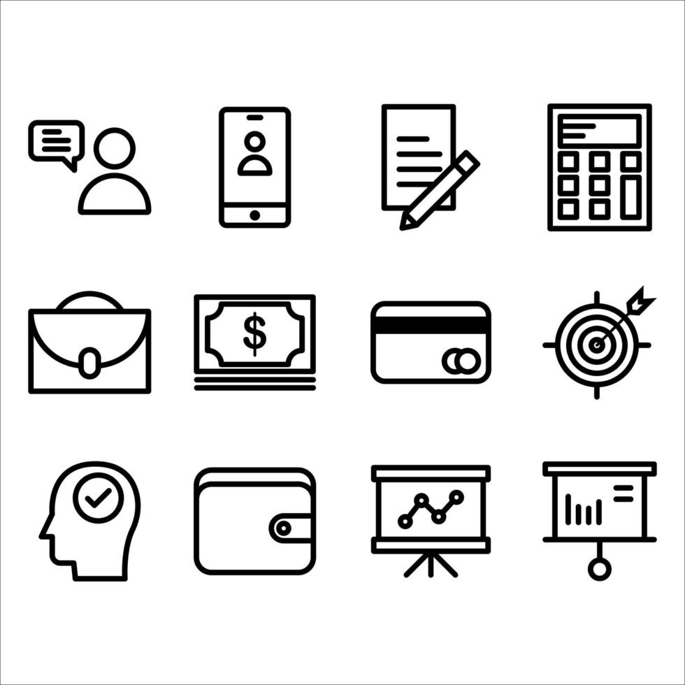conjunto de iconos de negocios, ilustración vectorial eps.10 vector