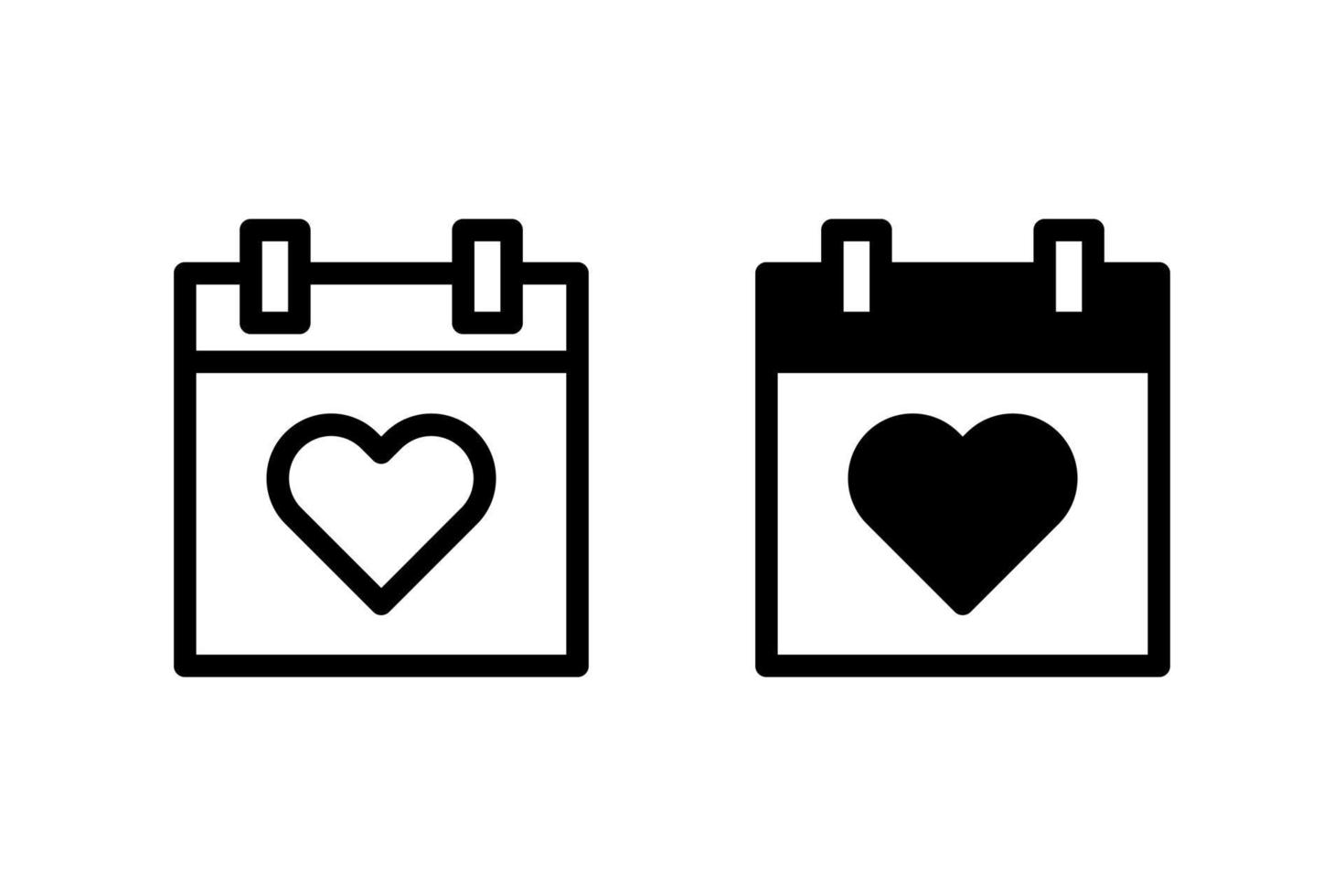 Heart calendar icon, Vector illustration eps.10