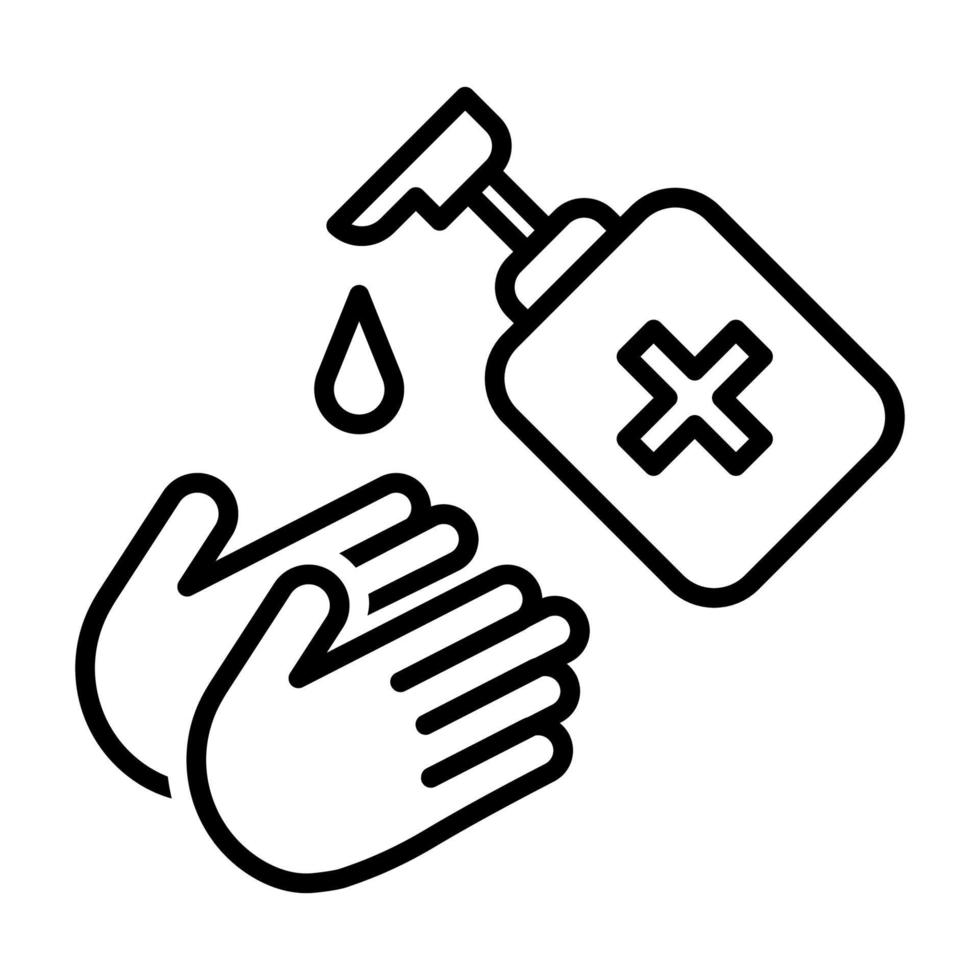 icono de vector plano de lavado a mano. icono de vector plano de manos limpias