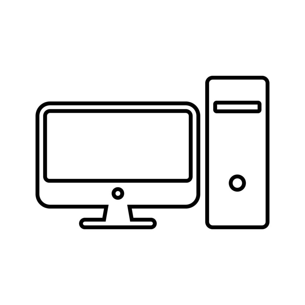 icono de vector de escritorio de computadora, ilustración vectorial eps.10