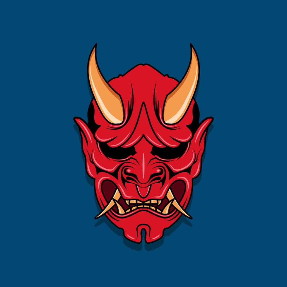 Oni japanese devil mask, Vector illustration eps.10