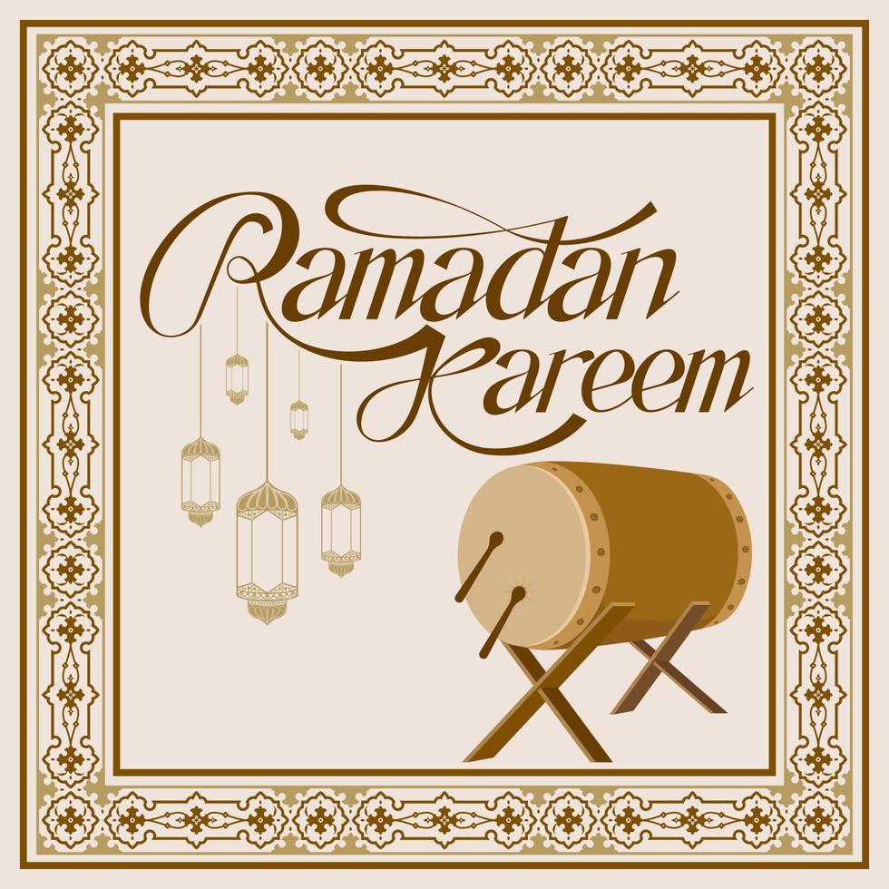 post feed content ramadan kareem. square content speech. illustrations, frames, mosques, ornaments. vector