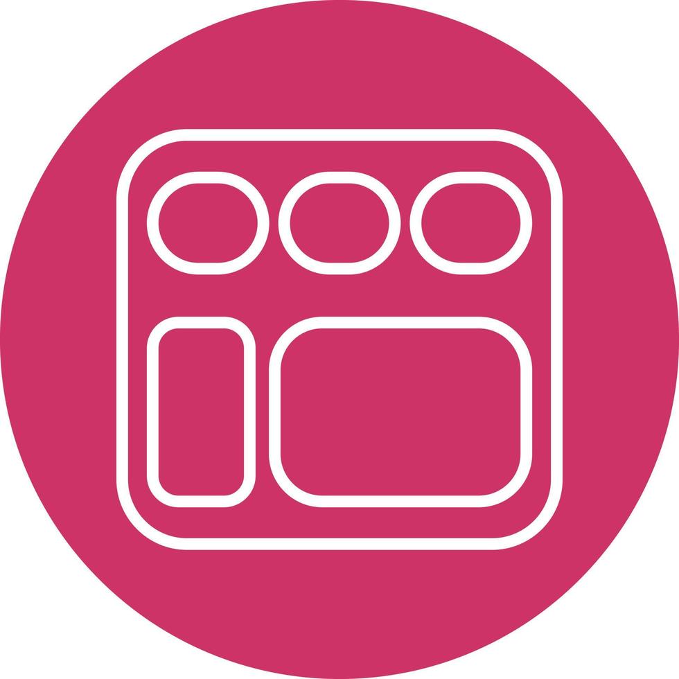 Food Tray Icon Style vector