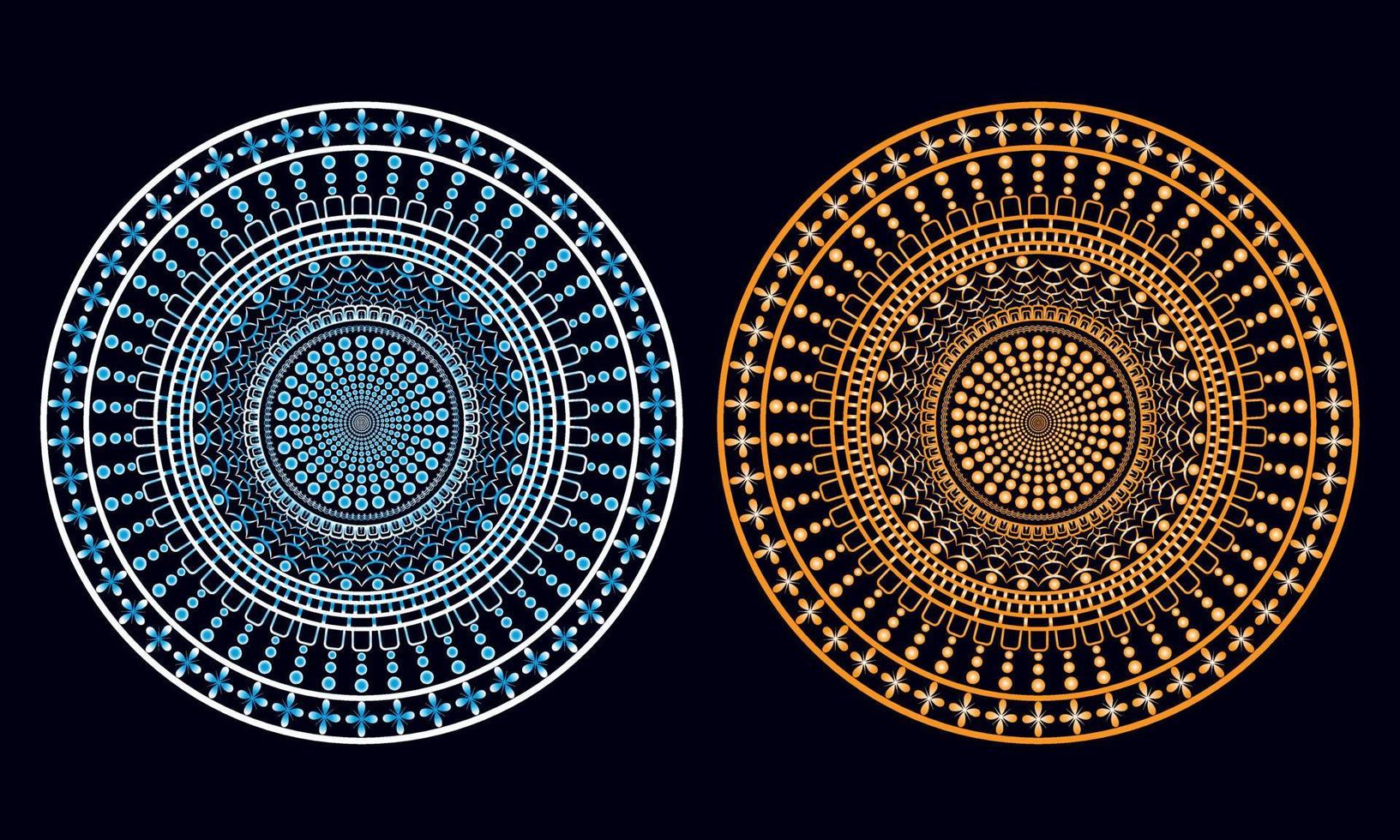 Mandala Design Abstract Background with two different color vector