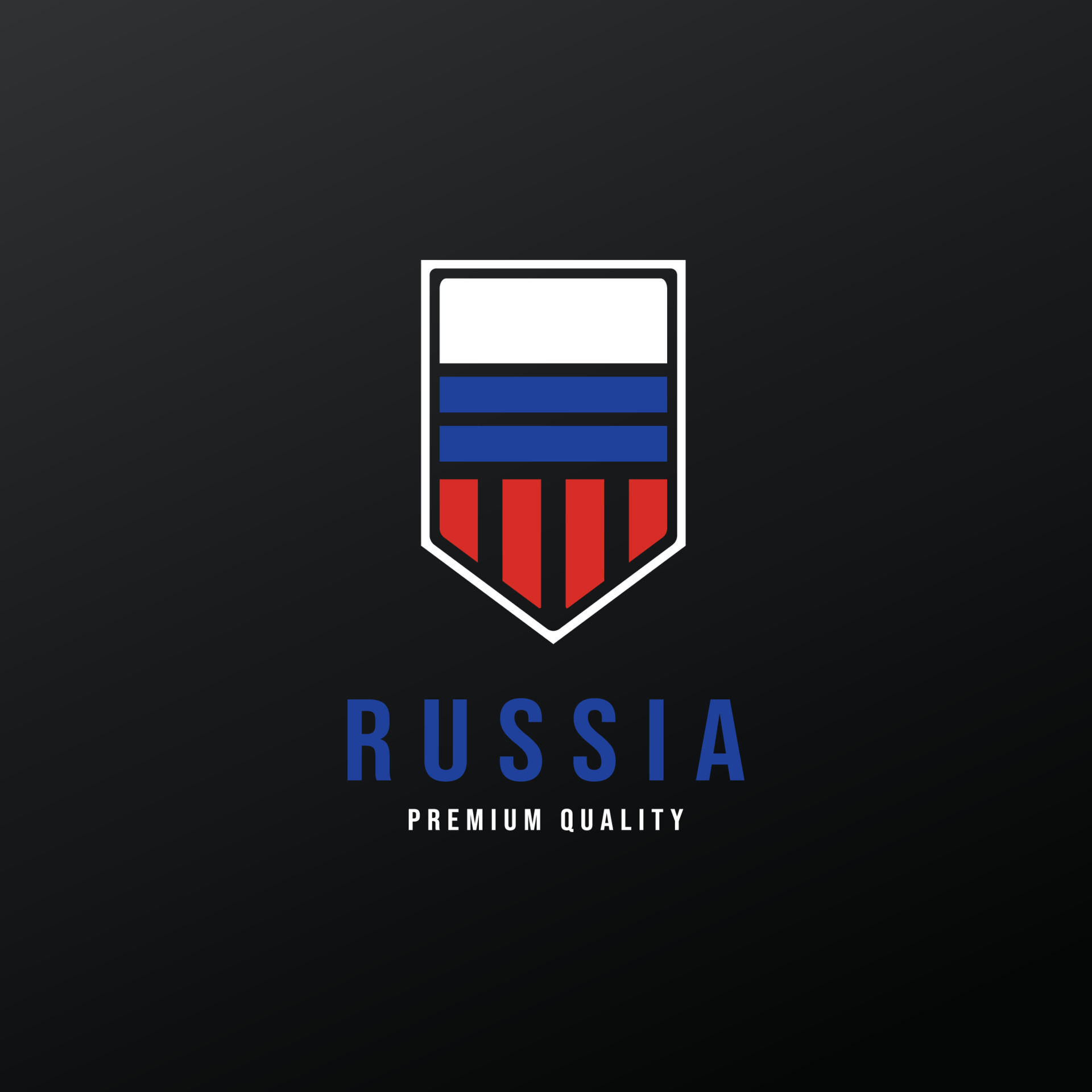 Premium Vector  A map of russia with the russian flag on it.
