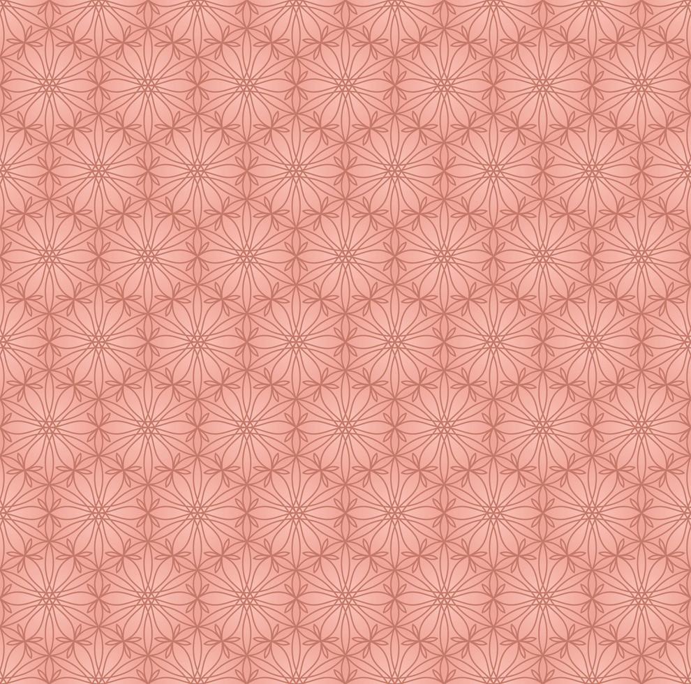 CORAL BACKGROUND WITH VECTOR VINTAGE LINEAR ORNAMENT