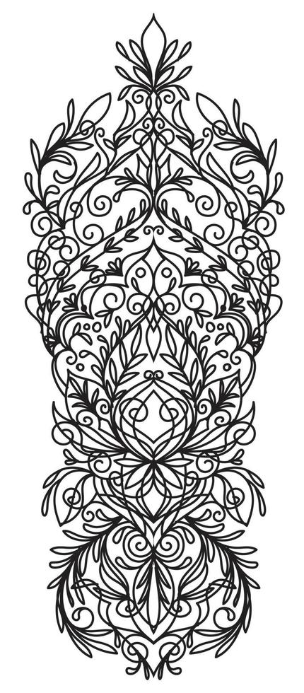 Tattoo art drawing and sketch black and white vector