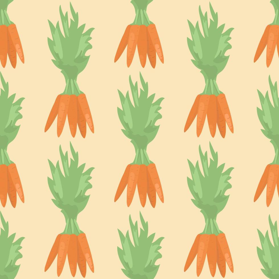 Carrot pattern. Bright fresh carrots on a pattern. bunch of carrots vector