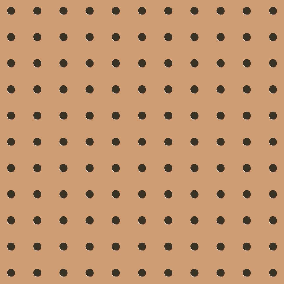 Metal Peg board perforated texture background material with round holes seamless vector