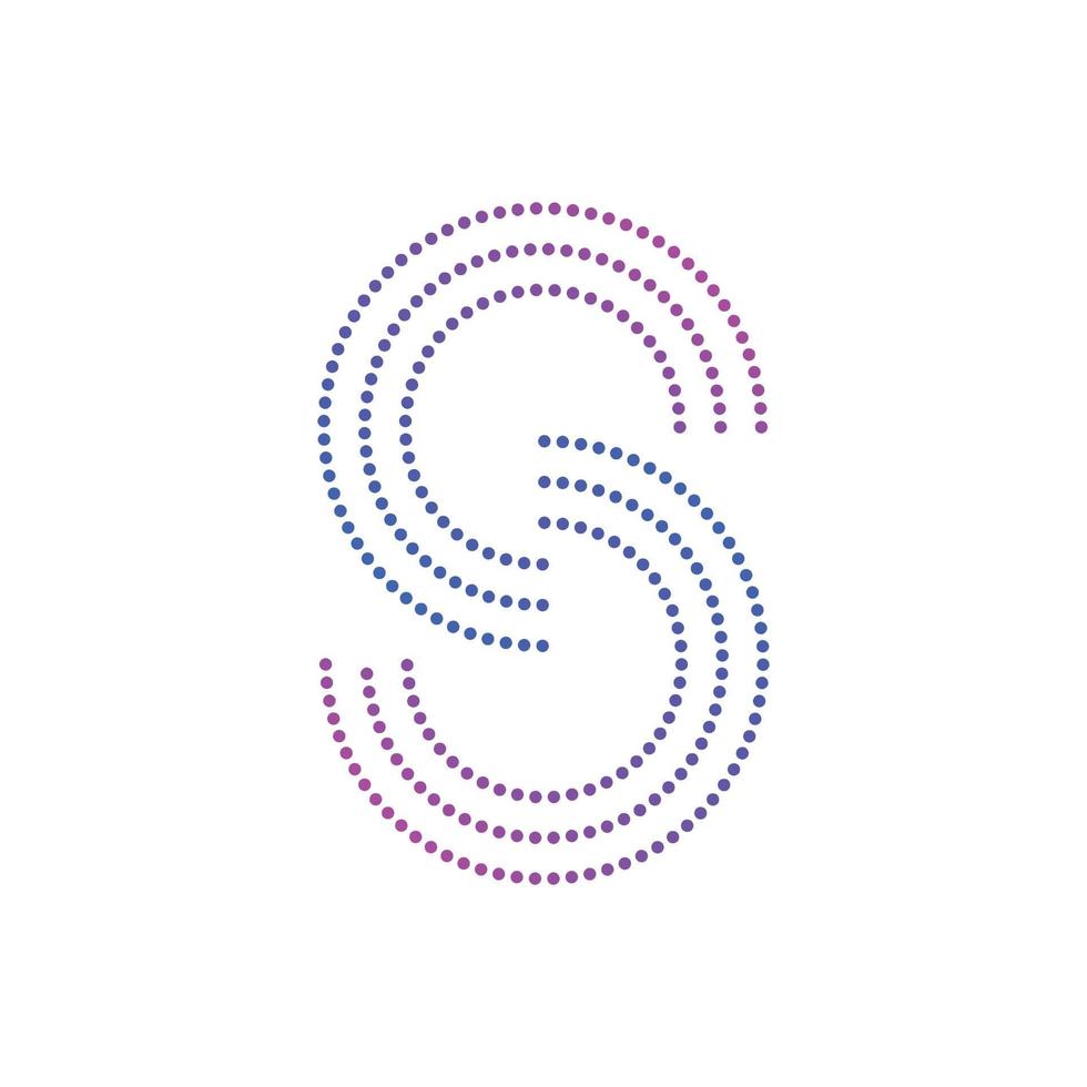 logotipo de puntos de letra s. vector
