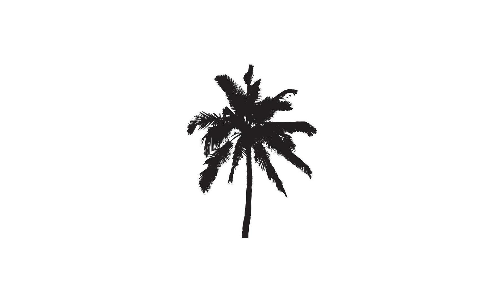 logo design of palm vector illustration black and white