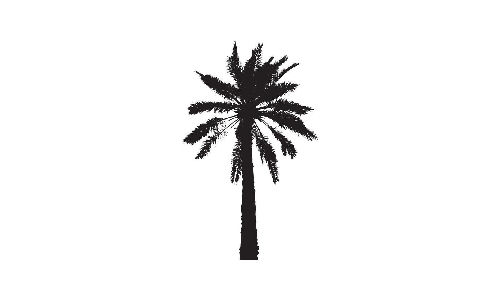 logo design of palm vector illustration black and white