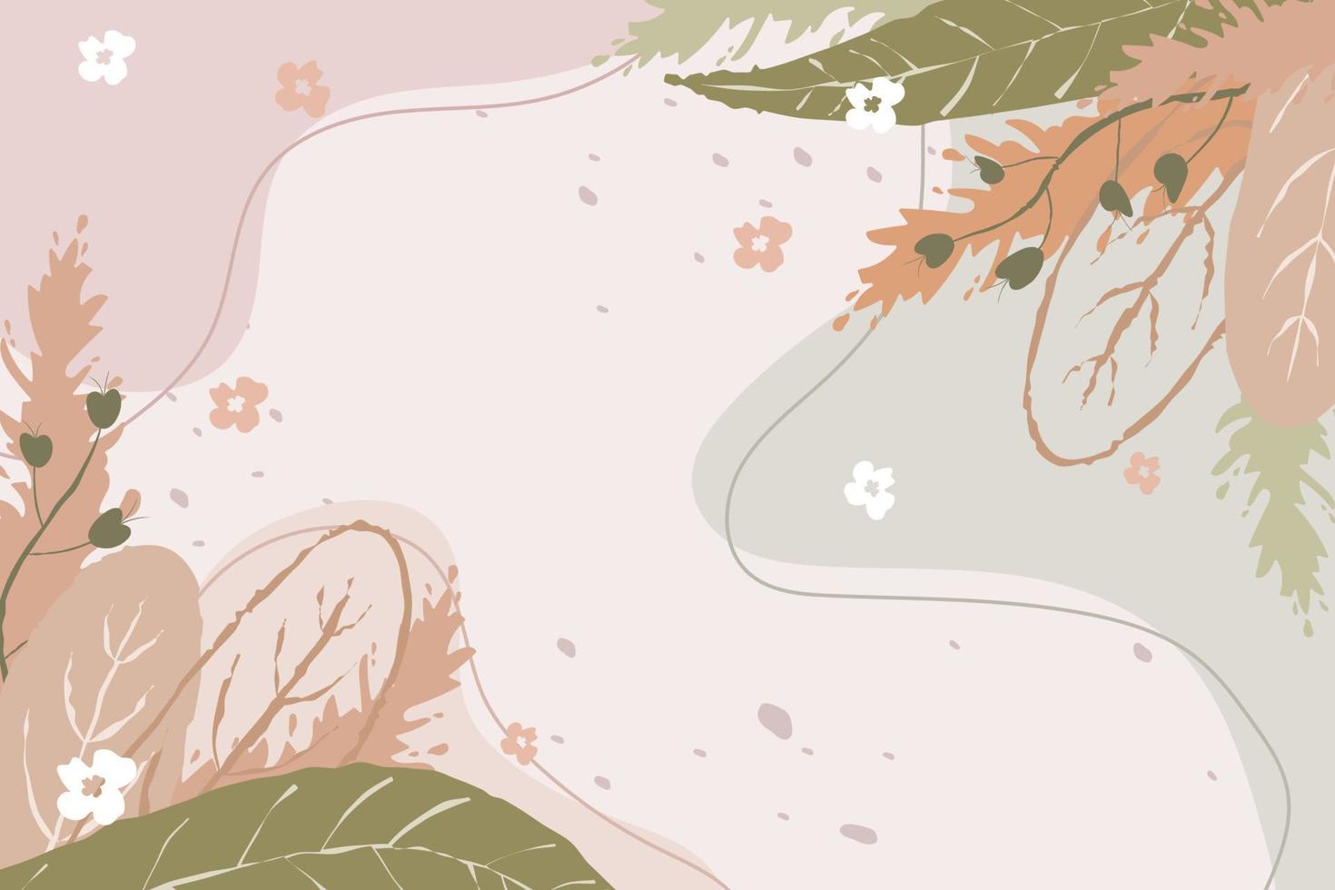 Hand drawn spring flower background vector
