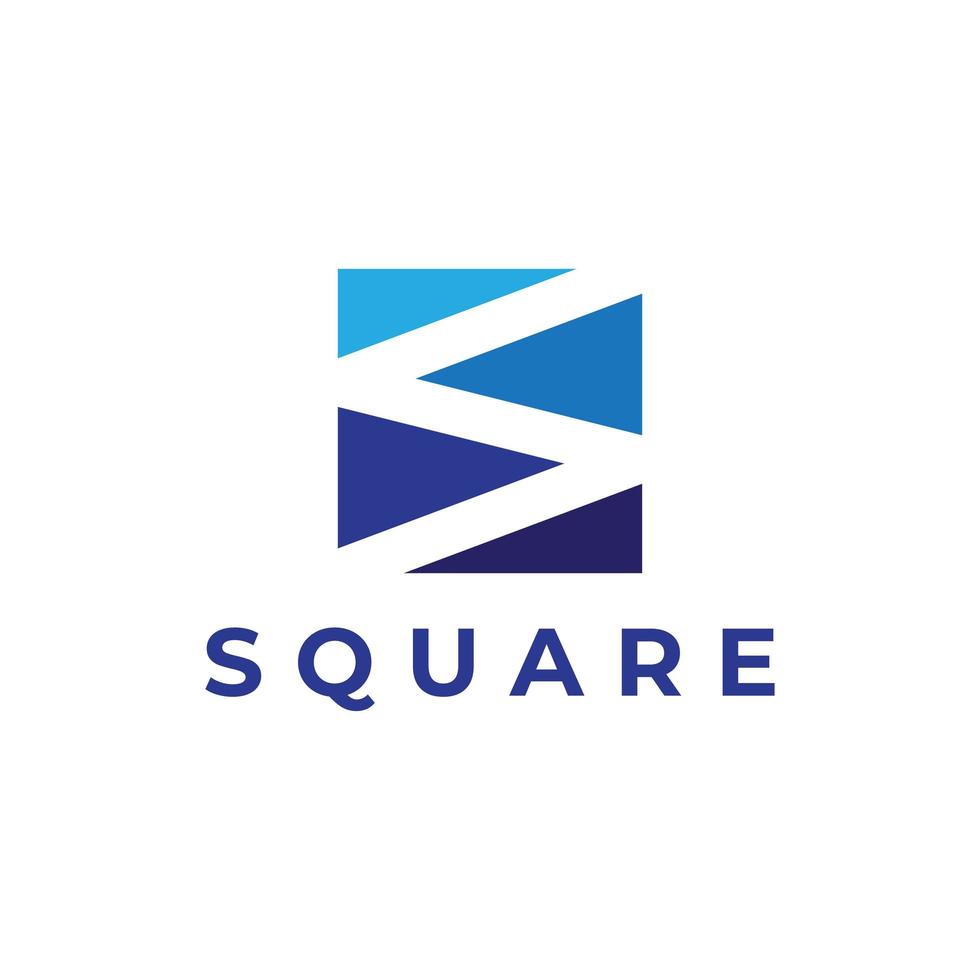 letter S square logo design vector