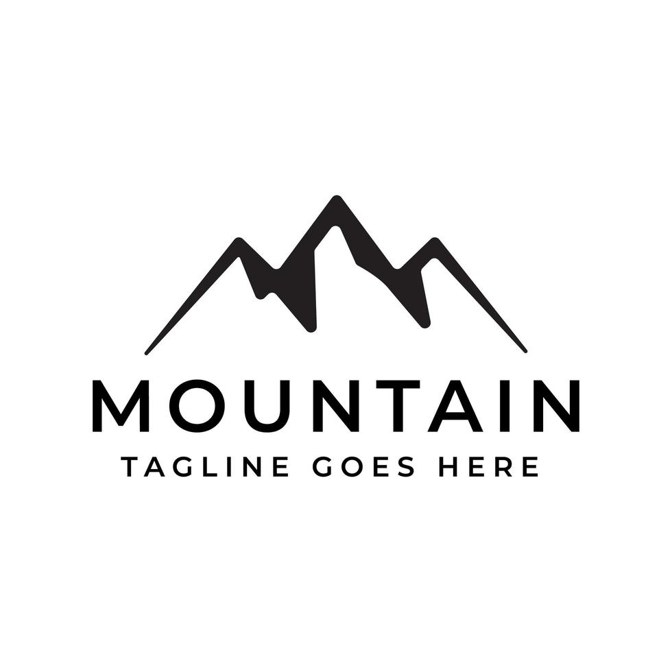 mountain silhouette logo design vector