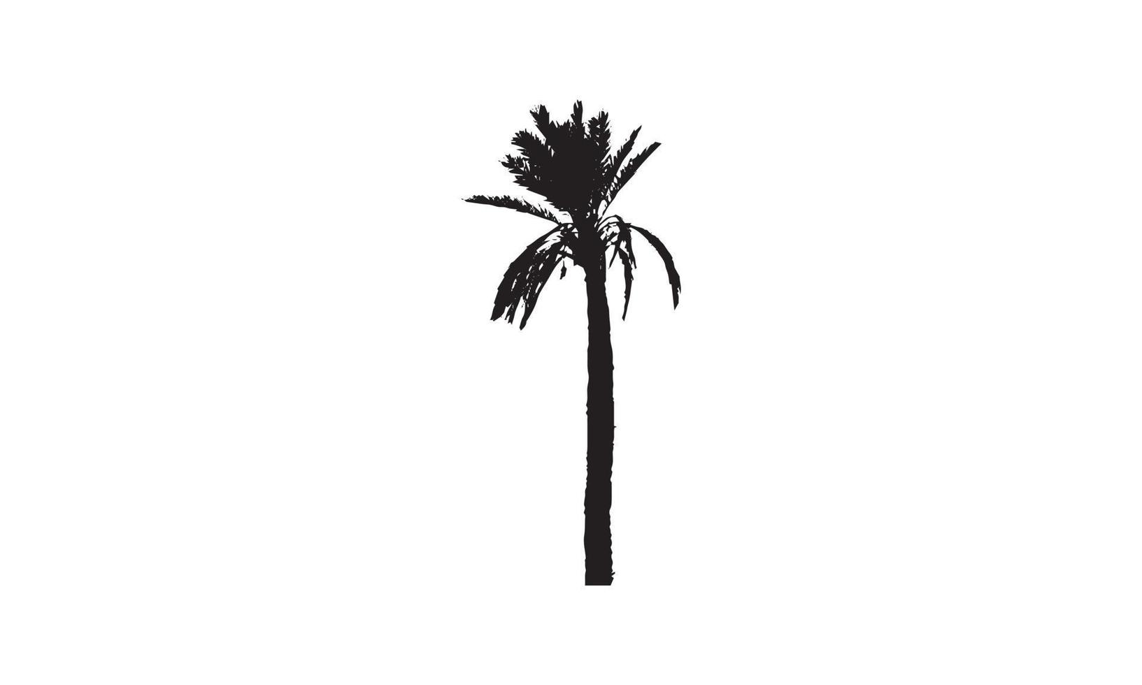 logo design of palm vector illustration black and white