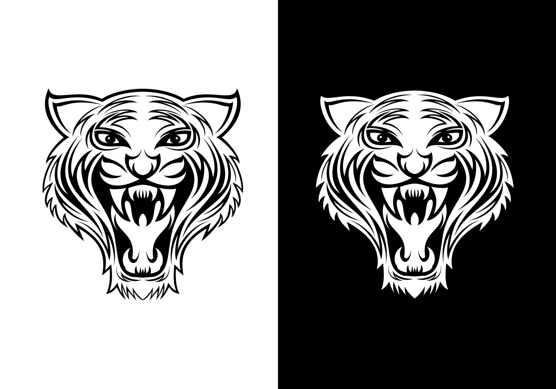 Hand Drawn Tiger Face Tattoo Design Vector 6299425 Vector Art at Vecteezy Hand Drawn Tiger Face Tattoo Design Vector 6299425 Vector Art at Vecteezy
