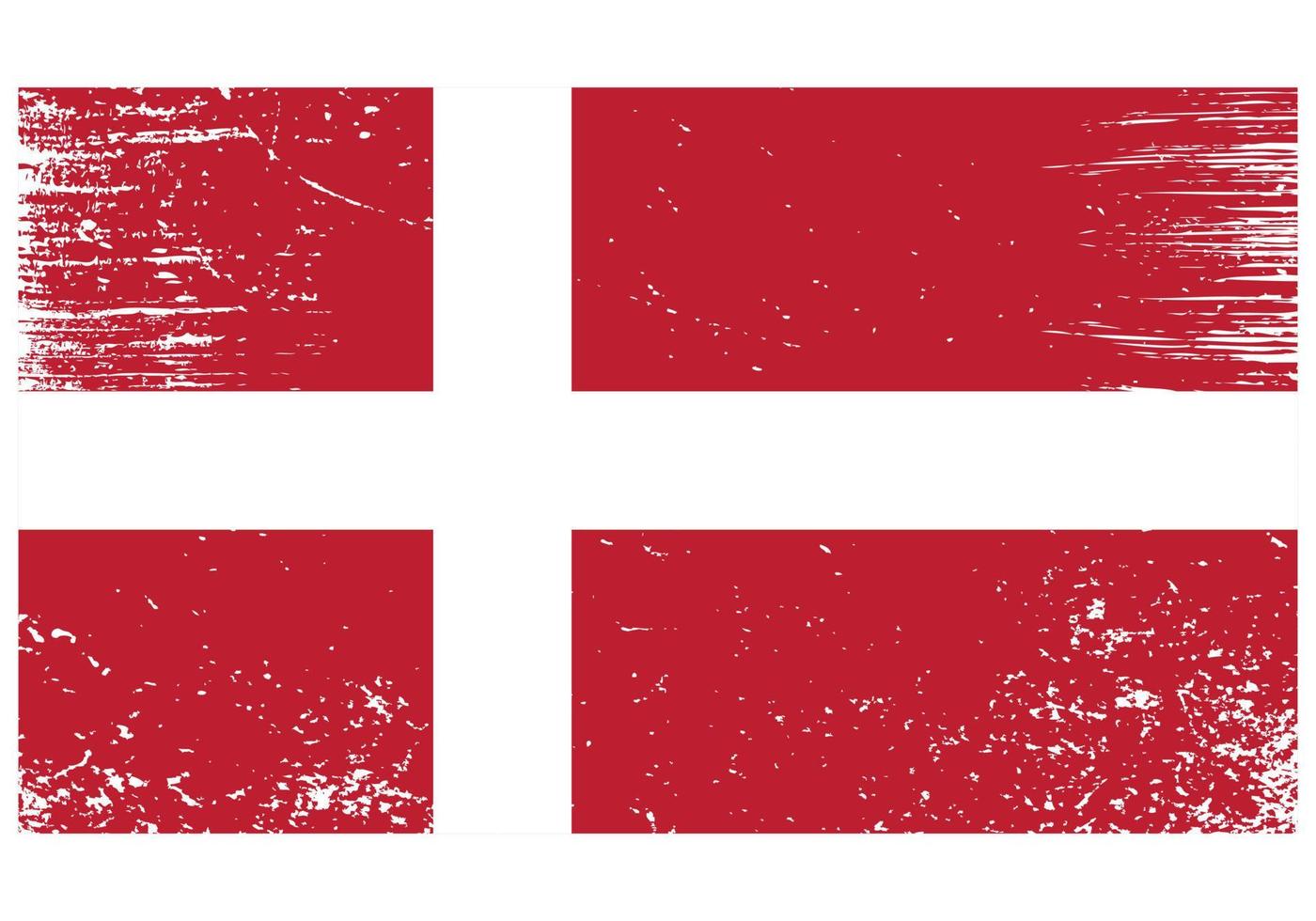 Denmark National Flag With Grunge Texture vector