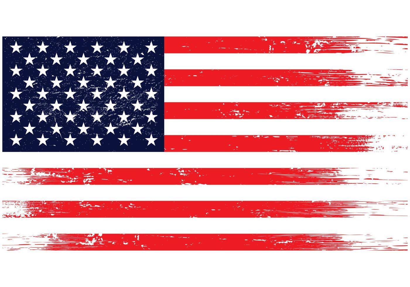USA National Flag With Grunge Texture vector