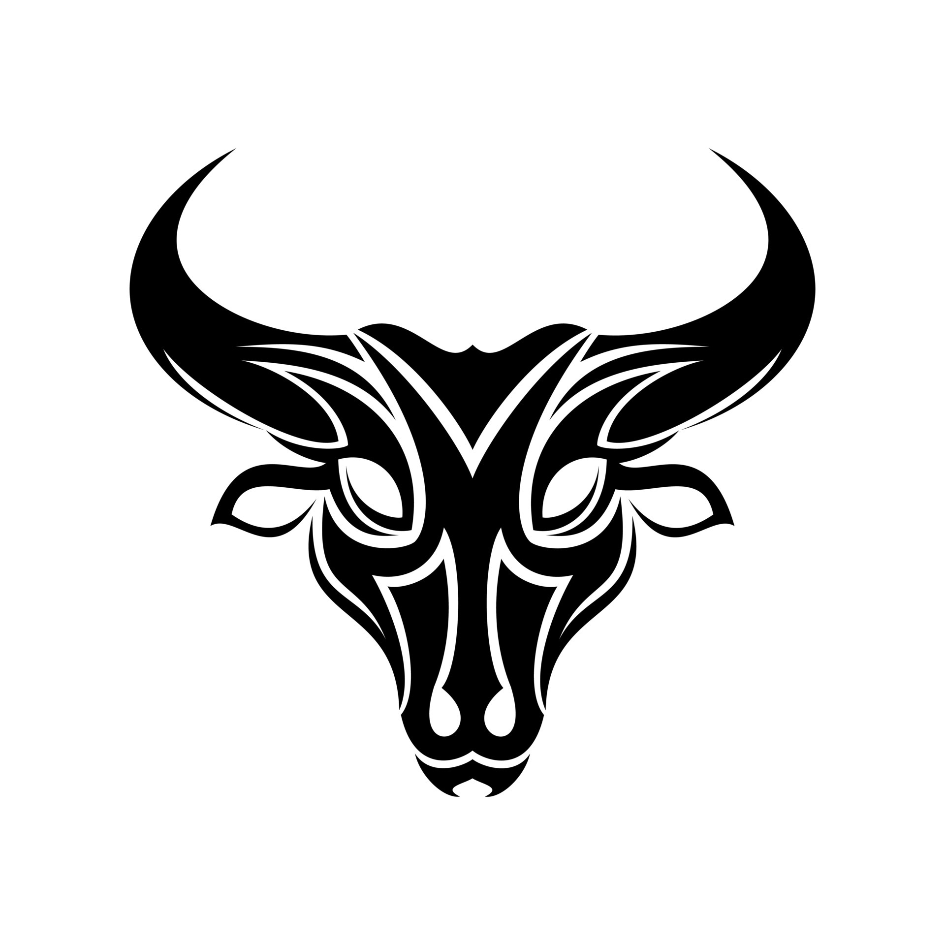 Bull Head Tattoo Design Vector 6299470 Vector Art at Vecteezy