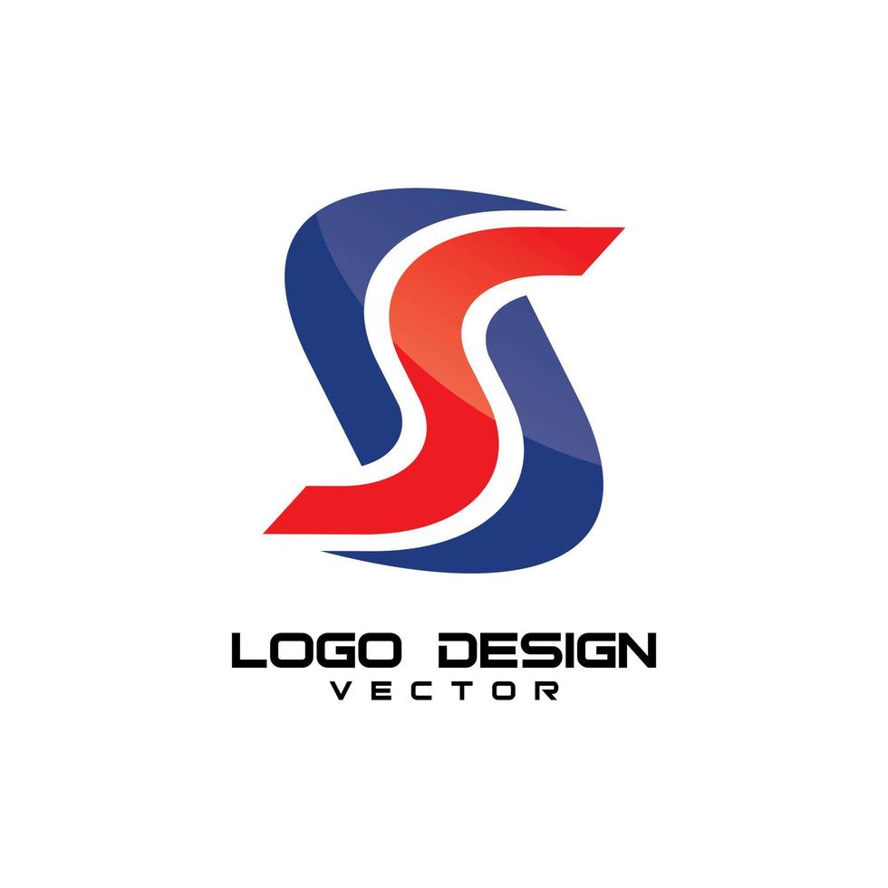 plantilla de logotipo de letra s abstracta vector