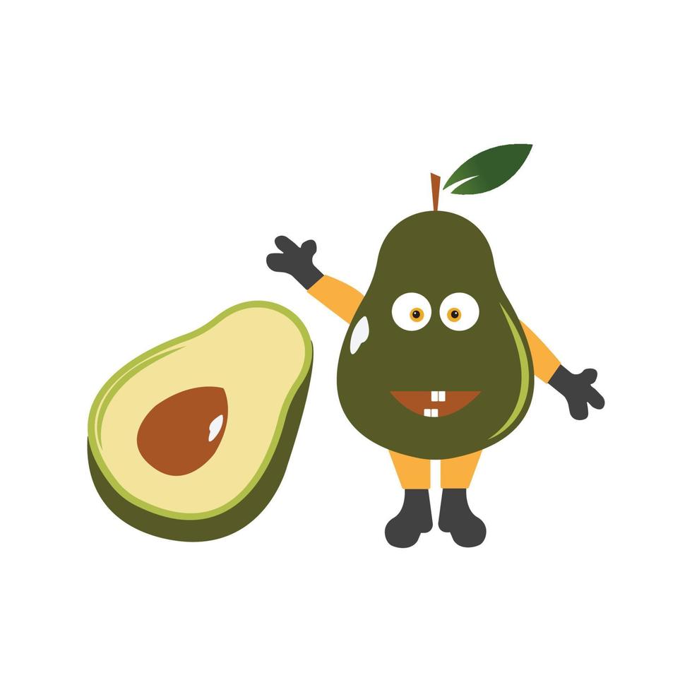 ilustración de fondo de plantilla de icono de vector de aguacate