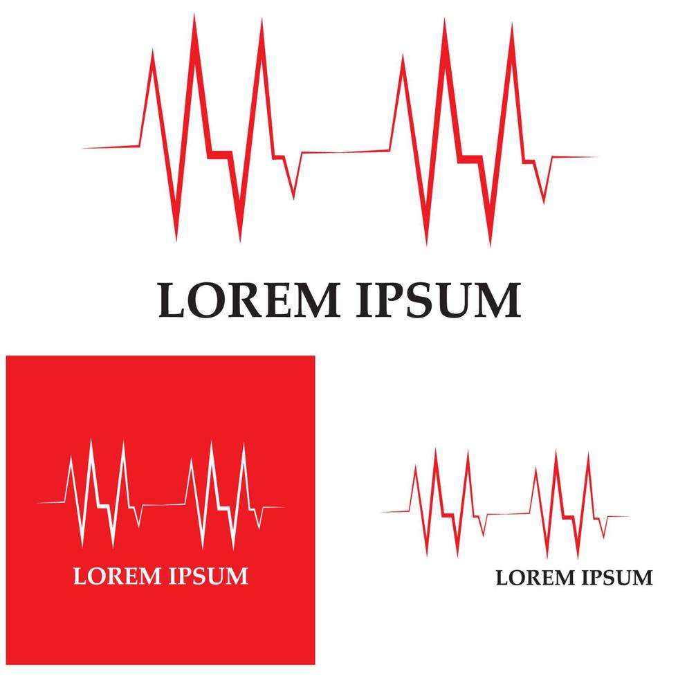 Pulse line ilustration vector template