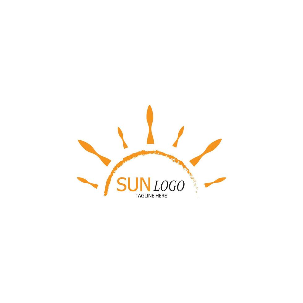 diseño de plantilla de logotipo de icono de ilustración de vector de sol