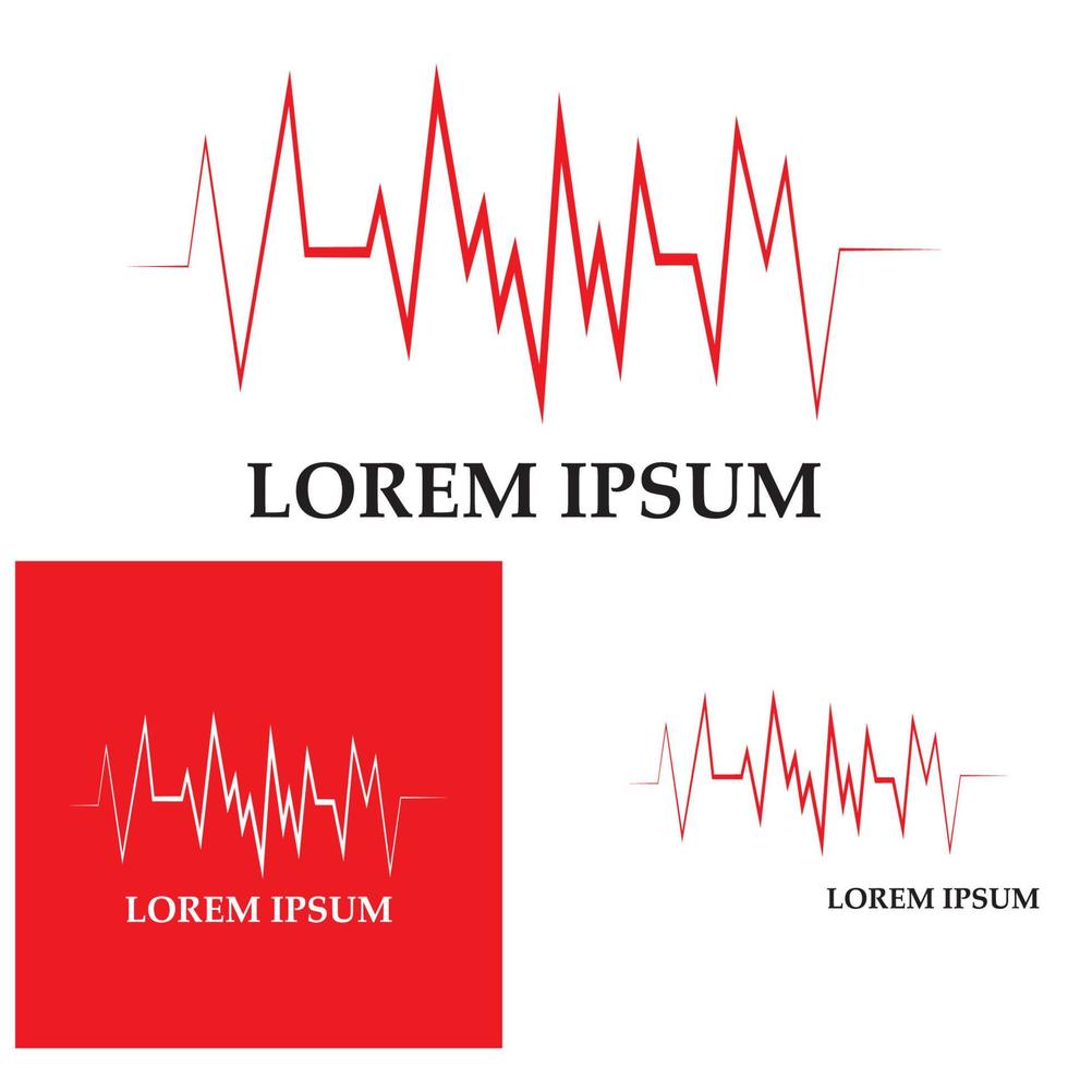 Pulse line ilustration vector template
