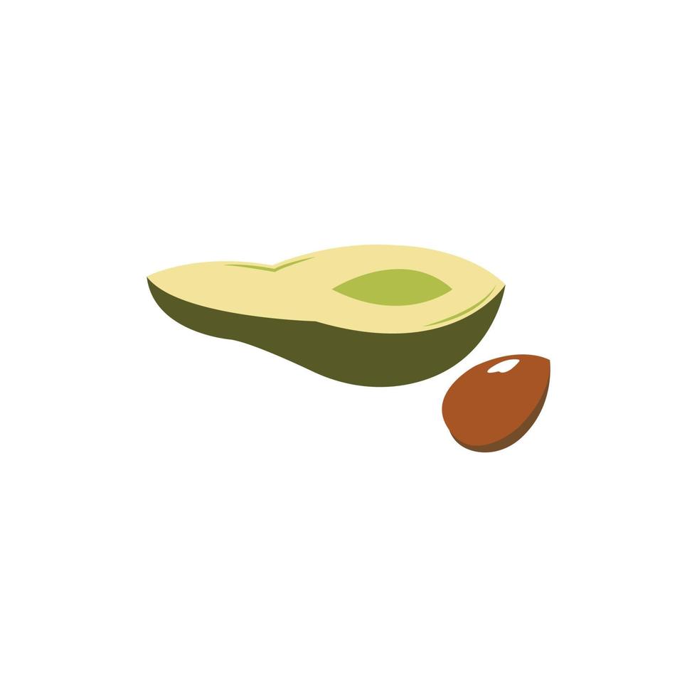 ilustración de fondo de plantilla de icono de vector de aguacate