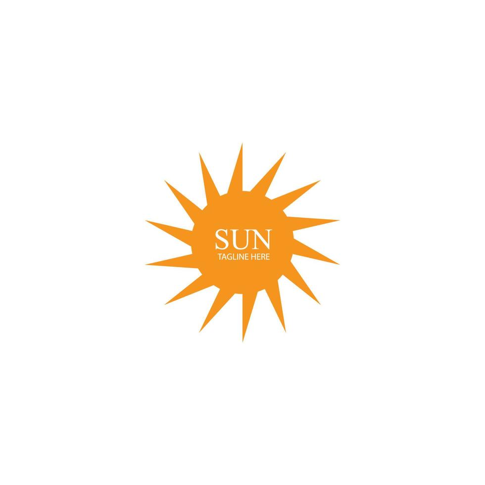 diseño de plantilla de logotipo de icono de ilustración de vector de sol