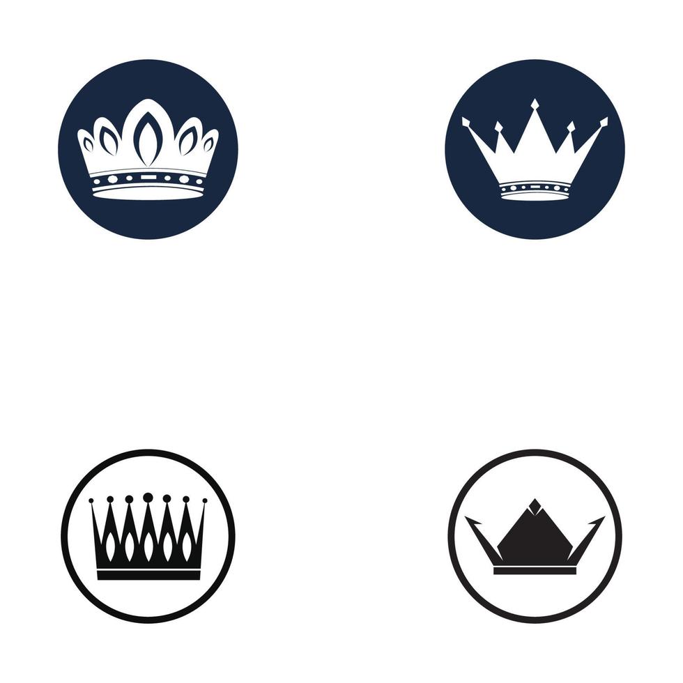 Set of crown icons. Collection of crown awards for winners  champions  leadership. Vector isolated elements for logo  label  game  hotel  an app design. Royal king  queen  princess crown.