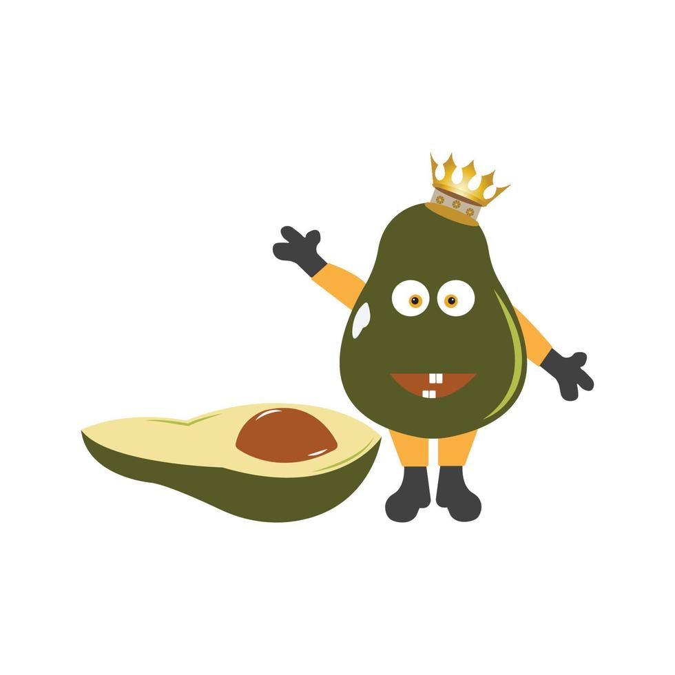 ilustración de fondo de plantilla de icono de vector de aguacate