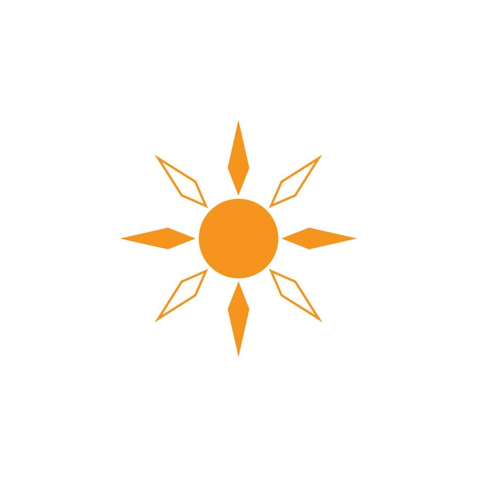 diseño de plantilla de logotipo de icono de ilustración de vector de sol