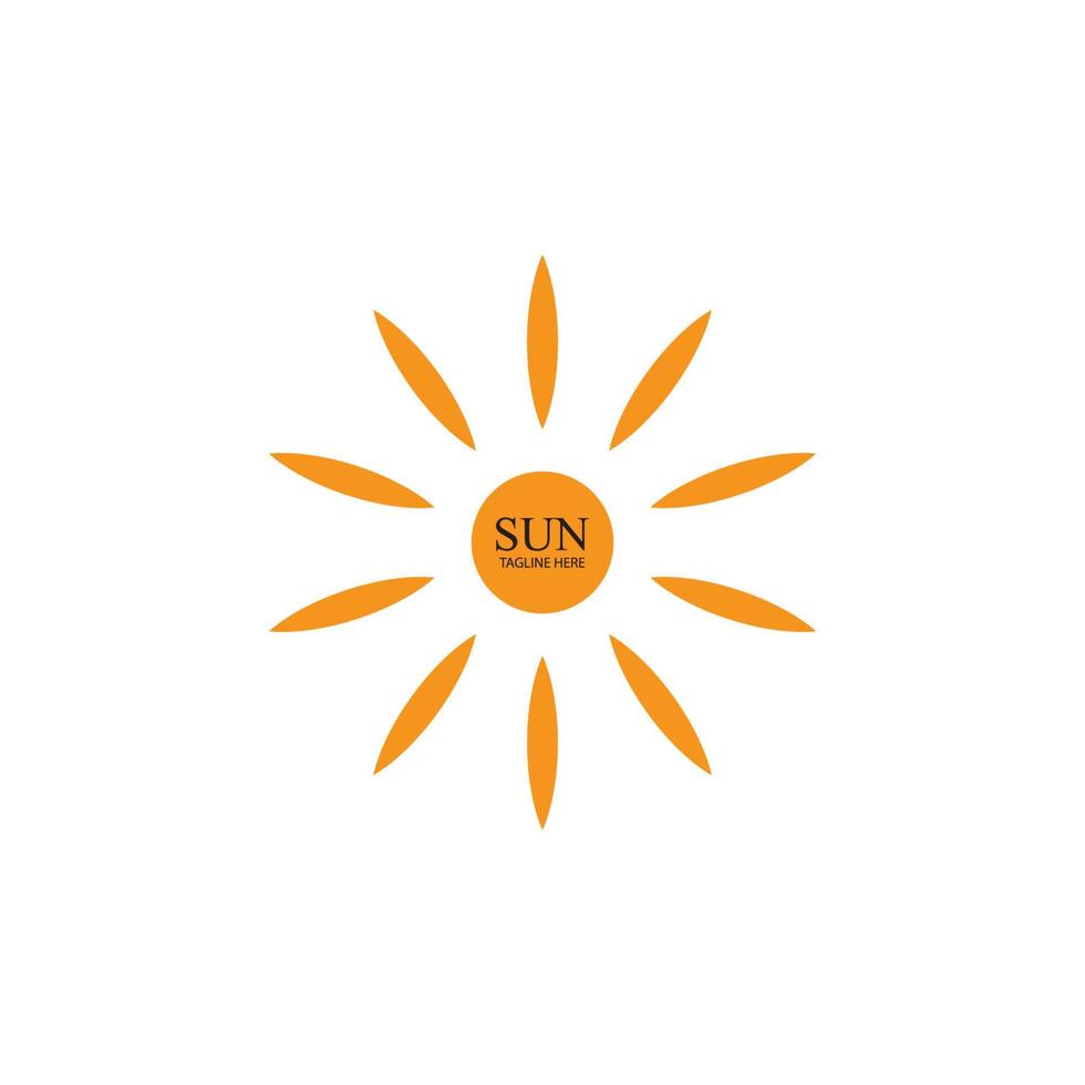 diseño de plantilla de logotipo de icono de ilustración de vector de sol