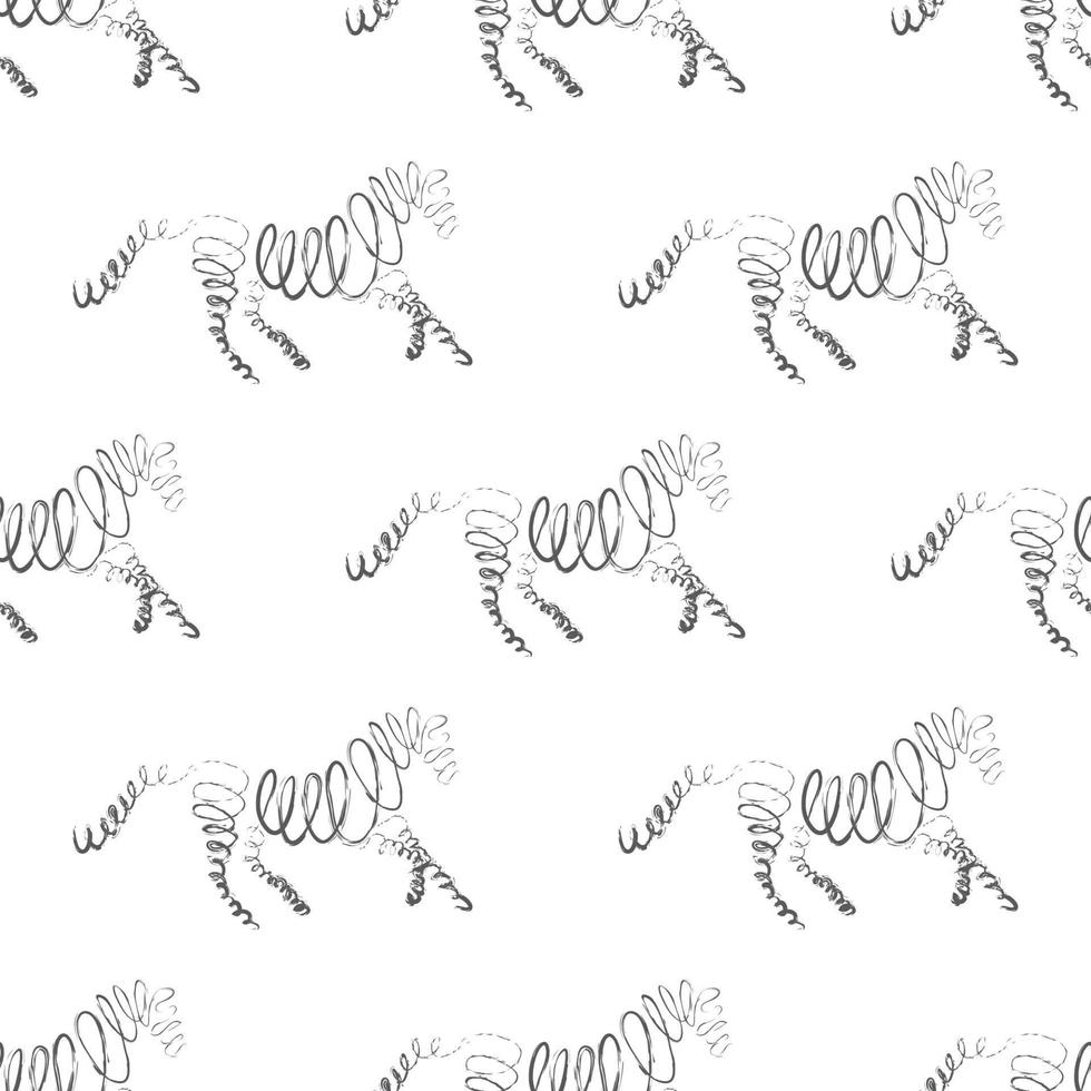 Horses seamless pattern. vector