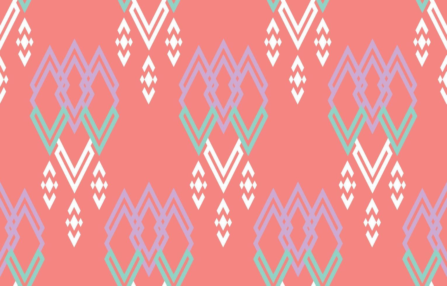 arte de patrón rosa étnico. patrón impecable en estilo tribal, bordado folclórico y mexicano. estampado de adornos de arte geométrico azteca.diseño para alfombras, papel pintado, ropa, envoltura, tela, cubierta, textil vector