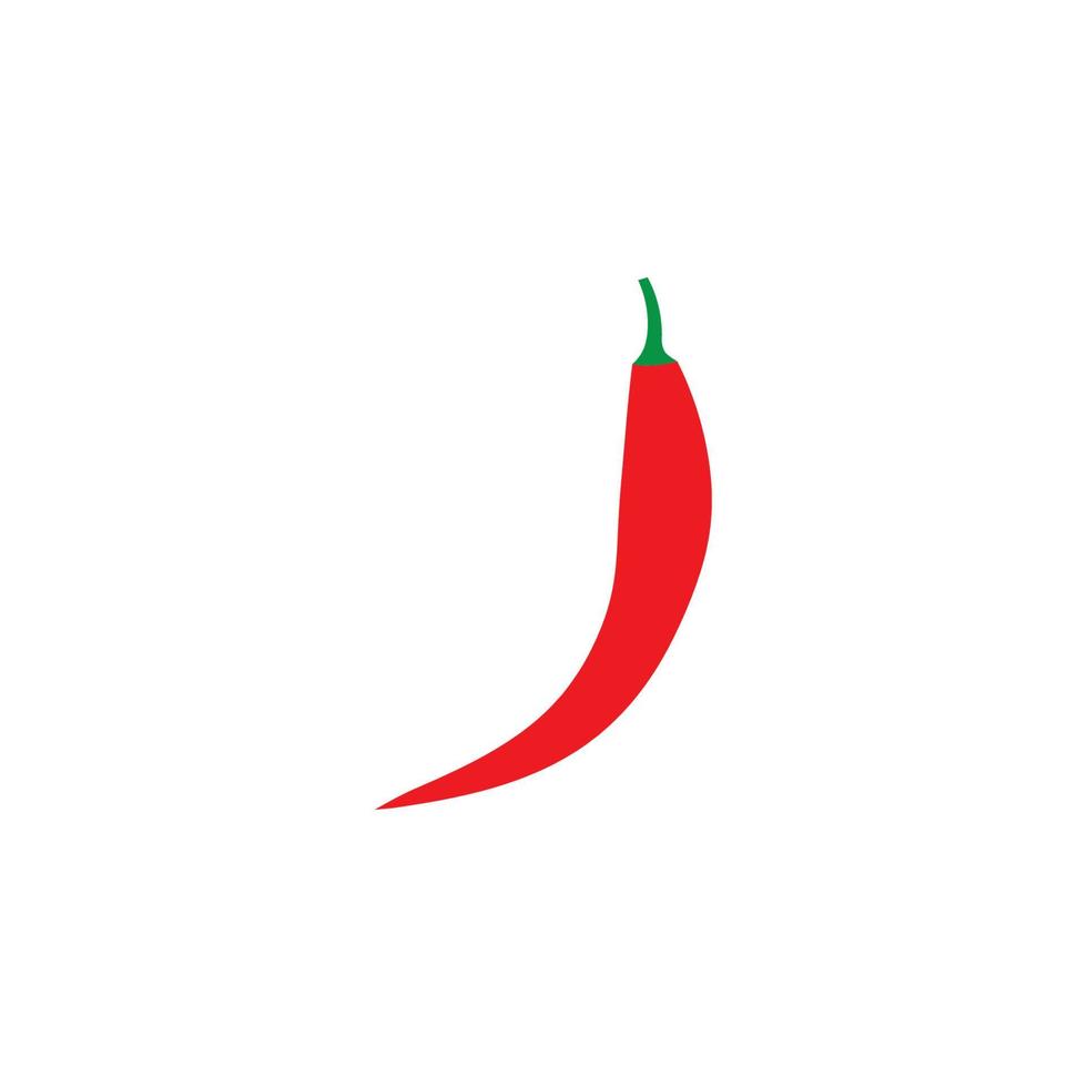 Ilustración de vector de icono de logotipo de chile picante rojo y verde