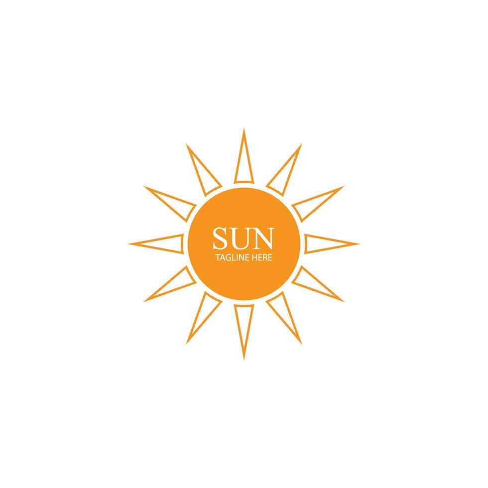 diseño de plantilla de logotipo de icono de ilustración de vector de sol