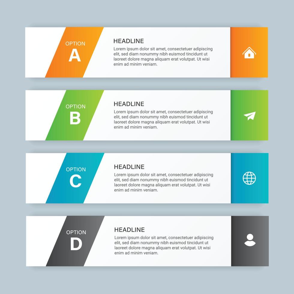 pasos diseño de plantilla infográfica de proceso de línea de tiempo de visualización de datos comerciales con iconos vector