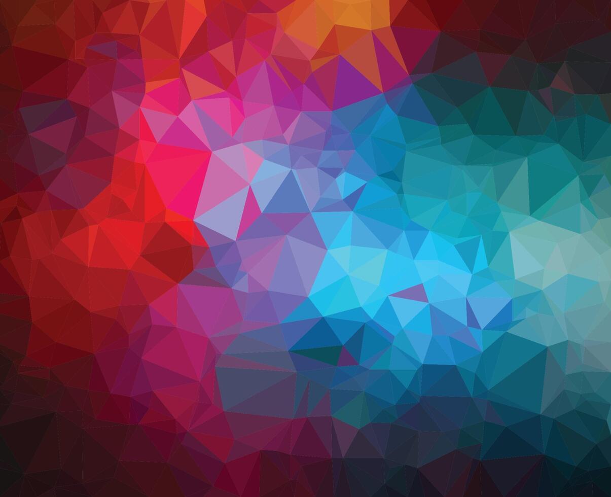 Multicolor polygonal illustration, which consists of triangles. Geometric background in Origami style with a gradient. Triangular design for your business. Rainbow, spectrum image. vector