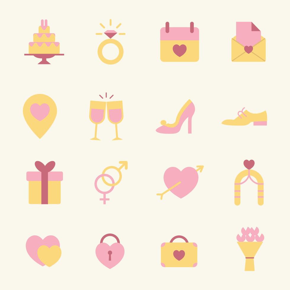 Wedding Icon  Design Template. Vector Illustration