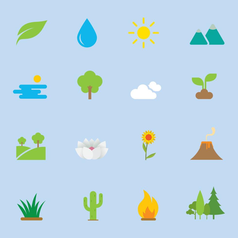 Nature Icon Design Template. Vector Illustration