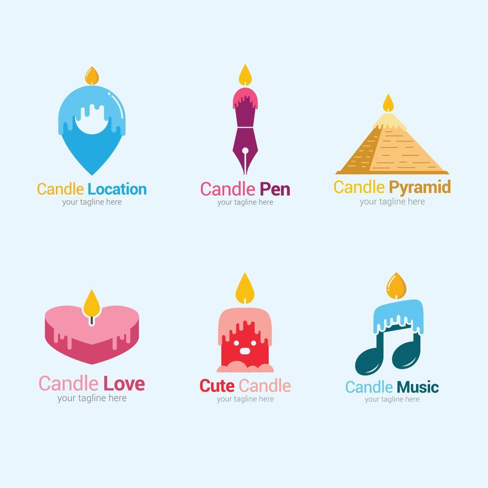 Candle  Logo Design Template. Vector Illustration